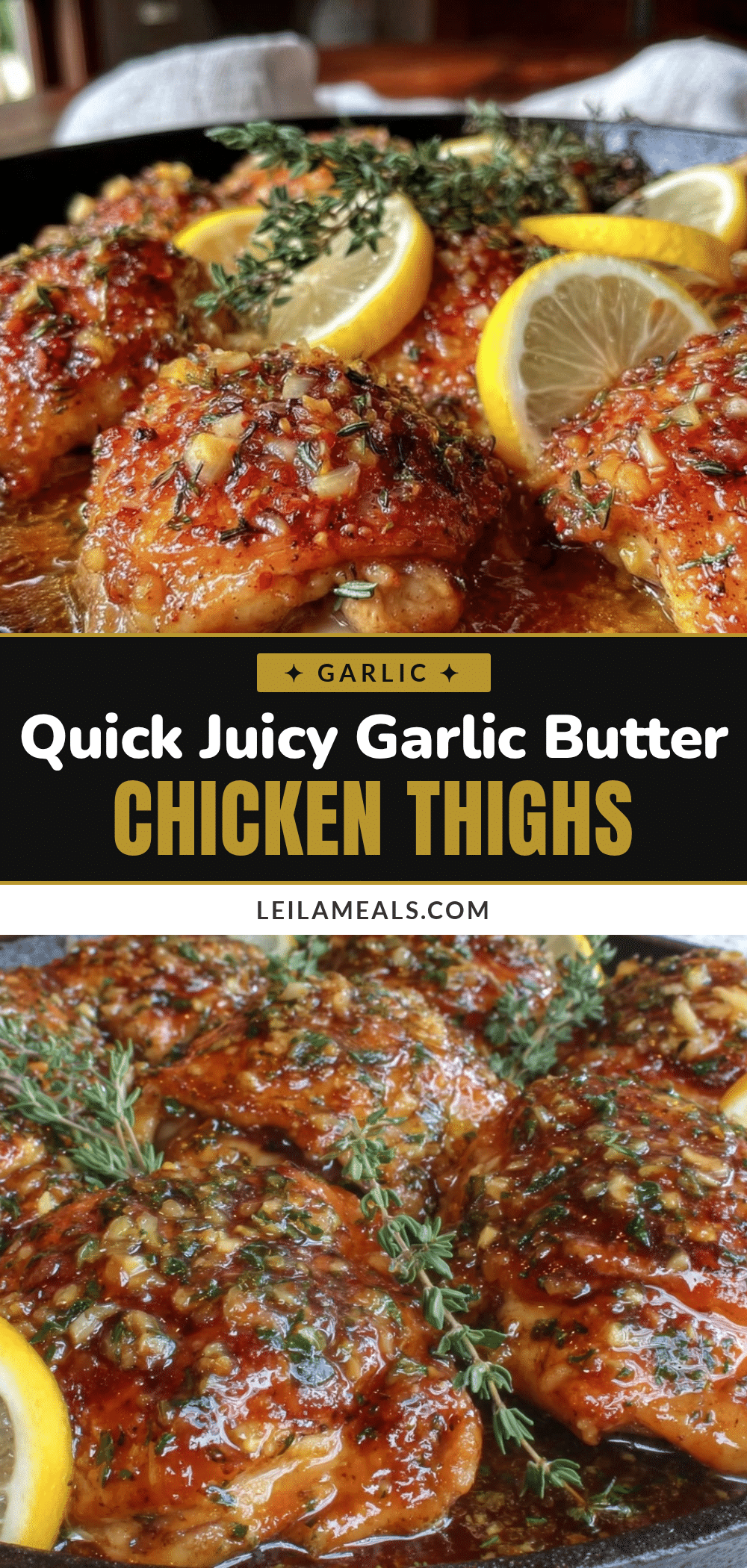 quick garlic butter chicken thighs recipe
