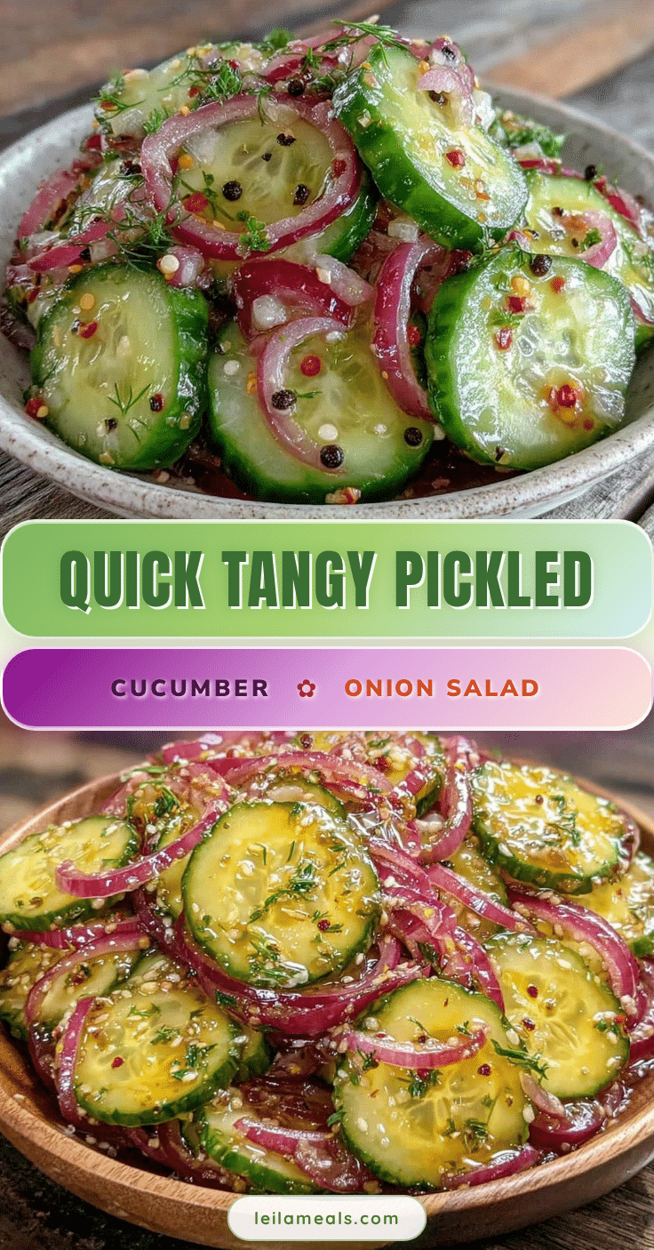 quick tangy pickled cucumber and red onion salad recipe