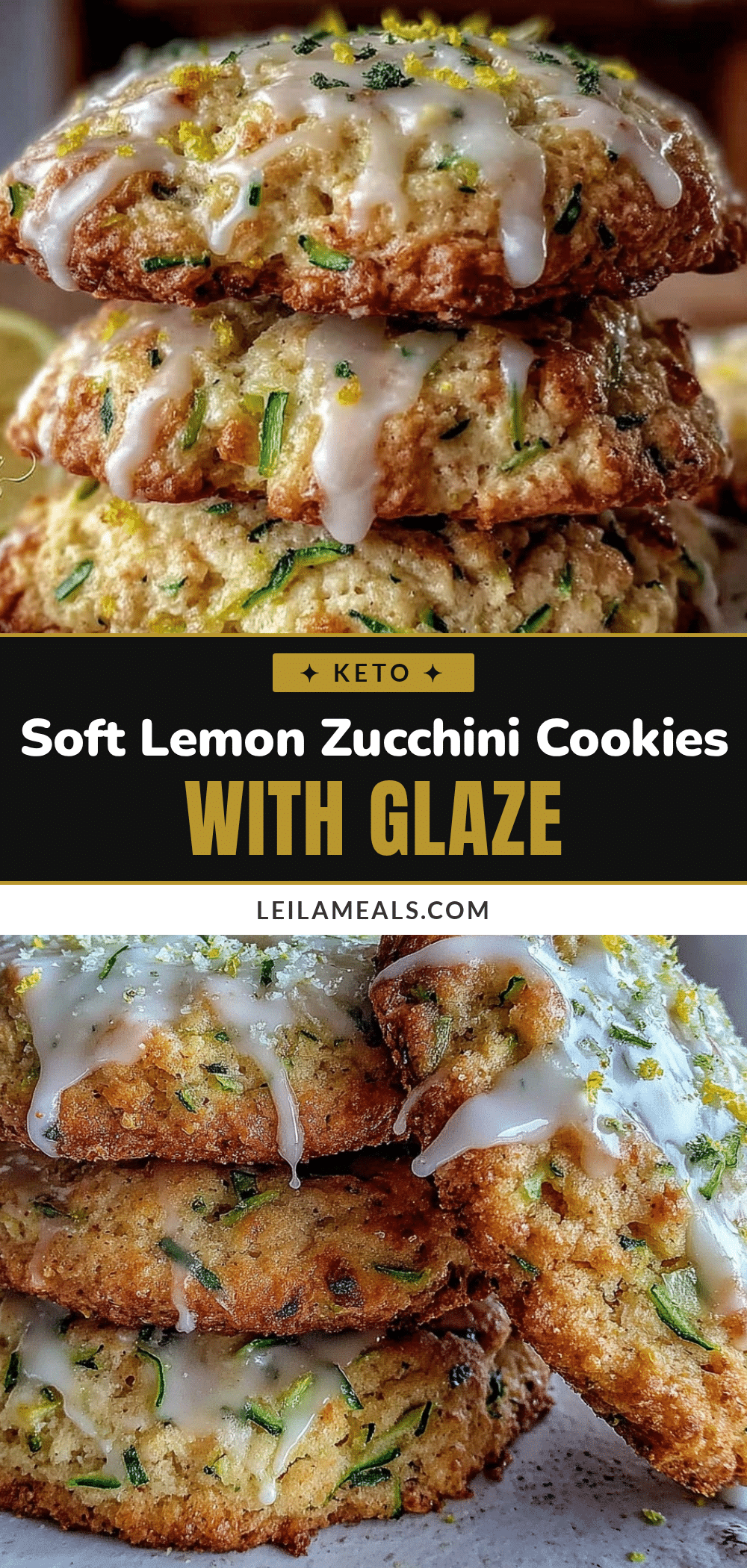 soft lemon zucchini cookies recipe