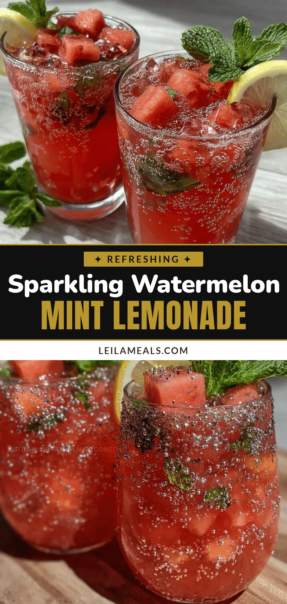sparkling watermelon mint lemonade recipe