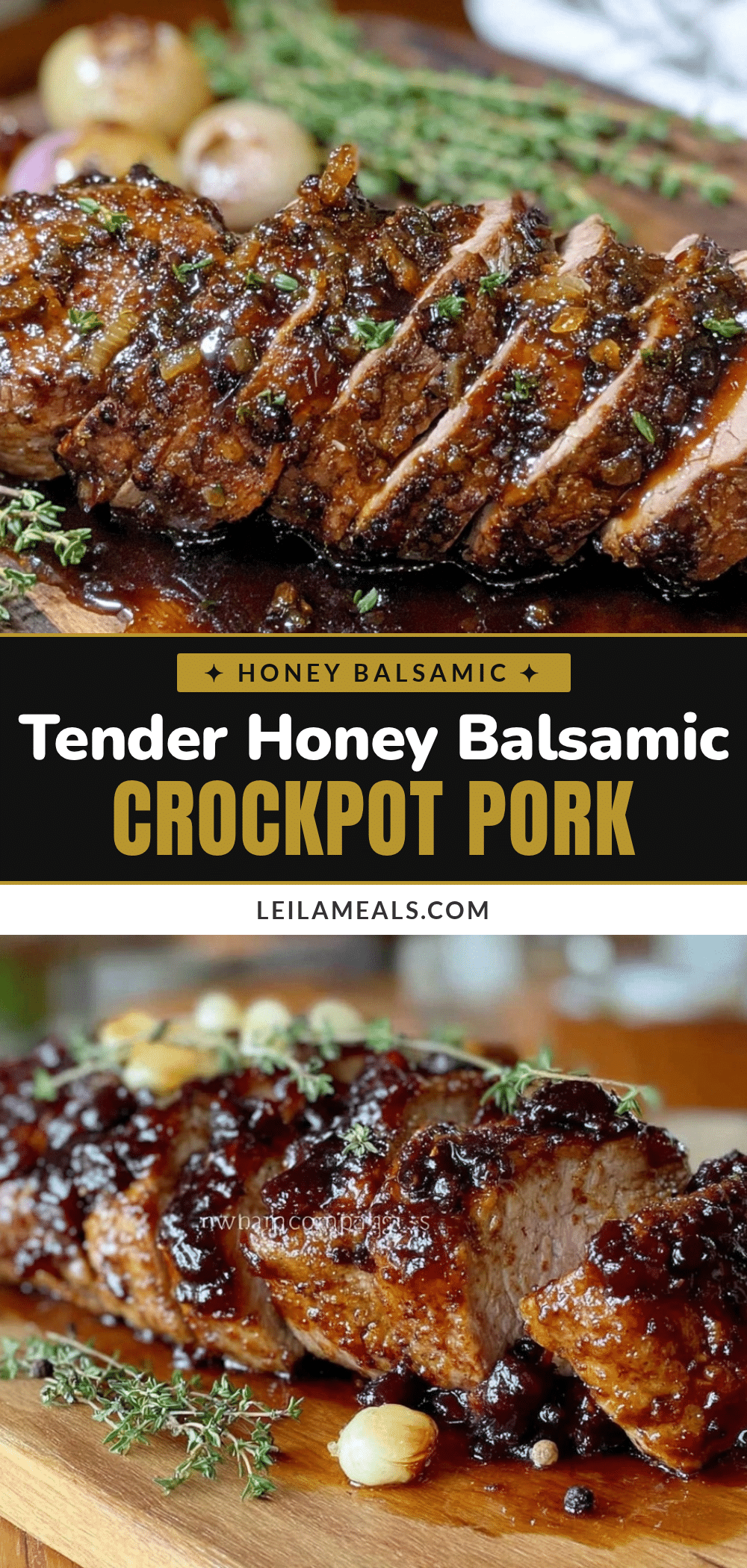 tender crockpot honey balsamic pork tenderloin recipe