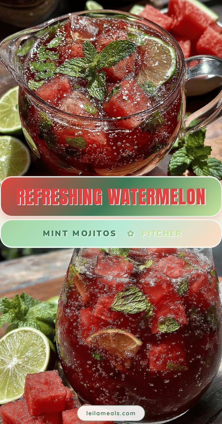 watermelon mint mojitos pitcher recipe recipe