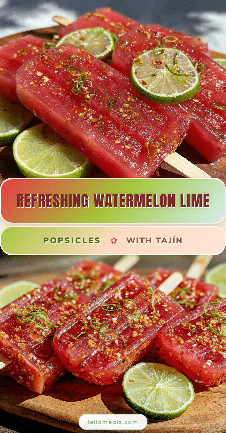 watermelon popsicles with lime and tajín recipe