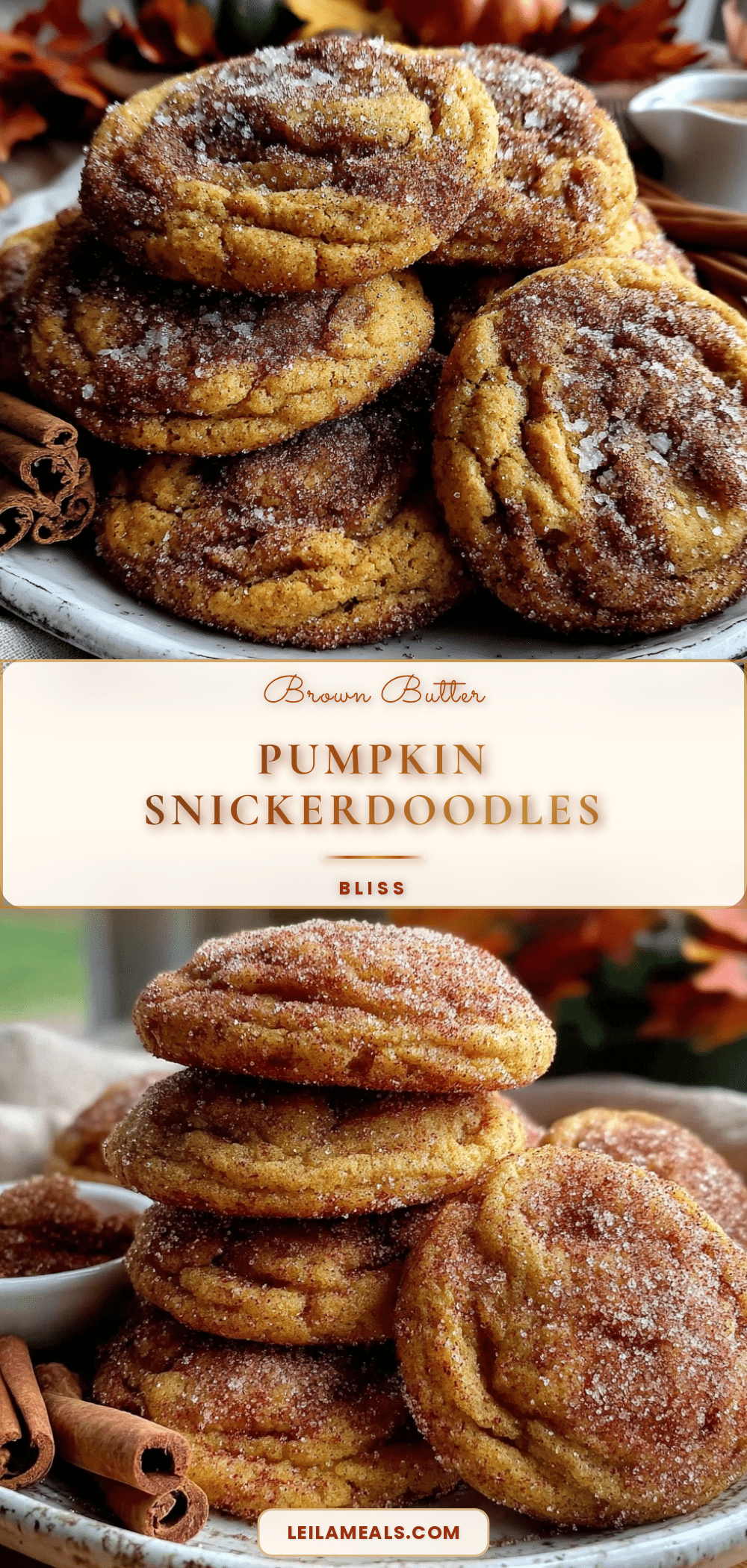 brown butter pumpkin snickerdoodles recipe