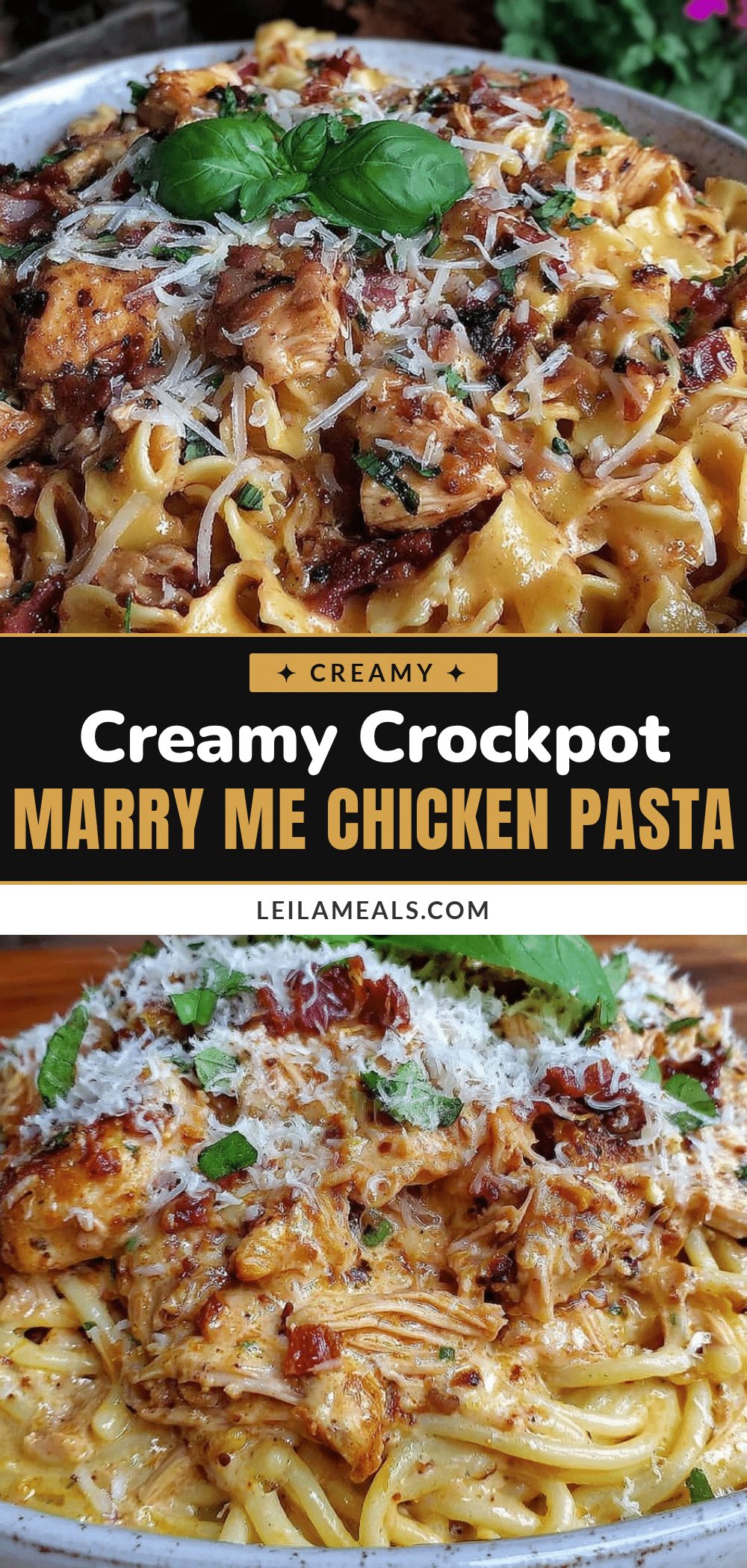 creamy crockpot marry me chicken pasta recipe