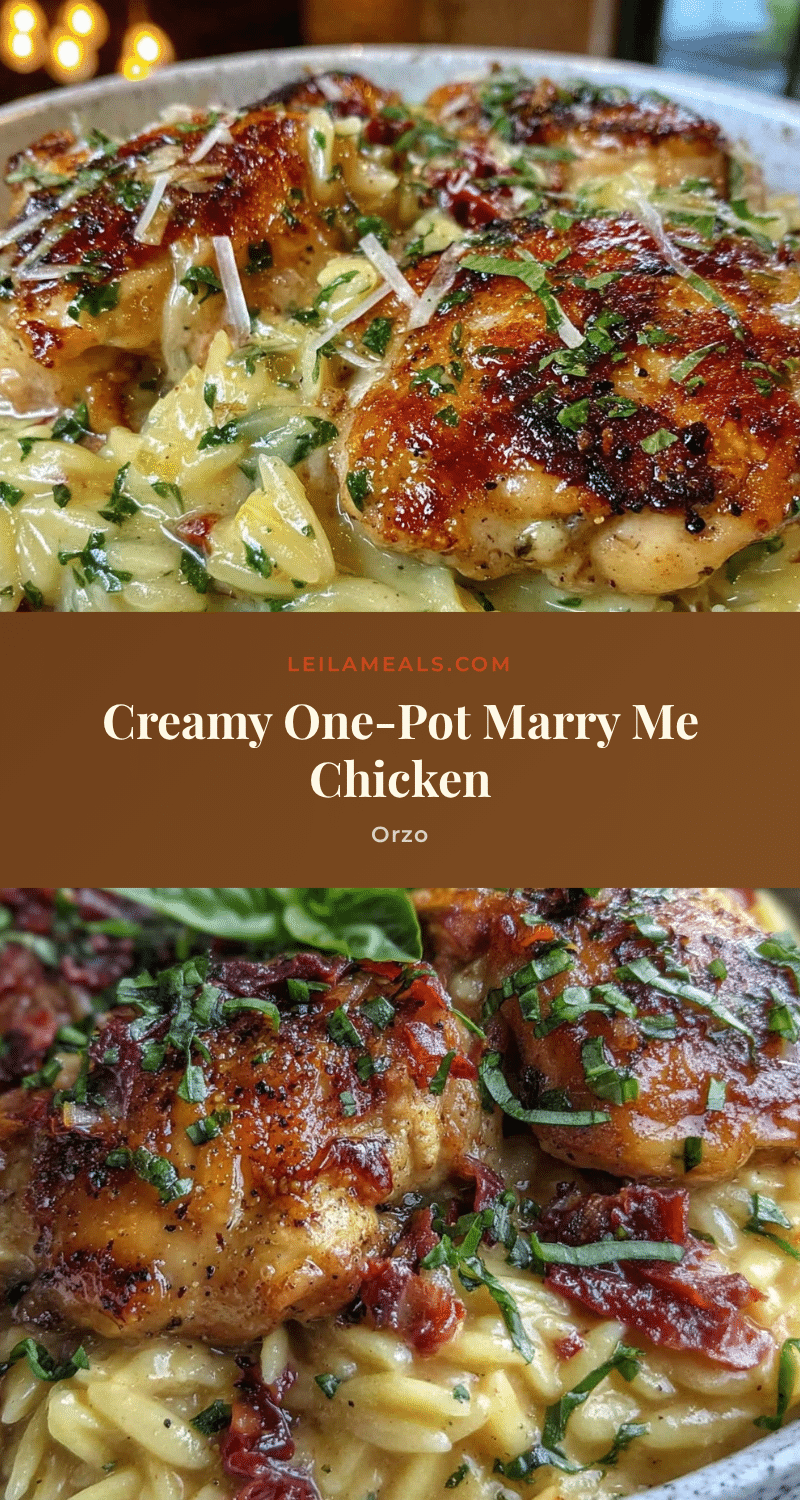 creamy one-pot marry me chicken orzo recipe