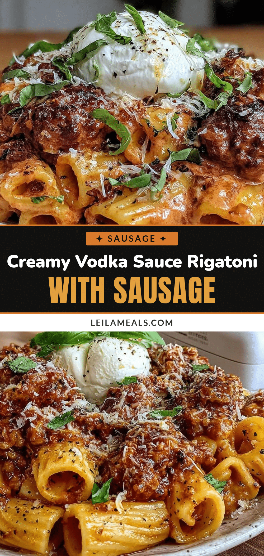 creamy vodka sauce rigatoni recipe