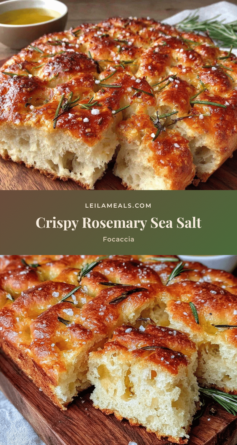 crispy rosemary sea salt sourdough focaccia recipe