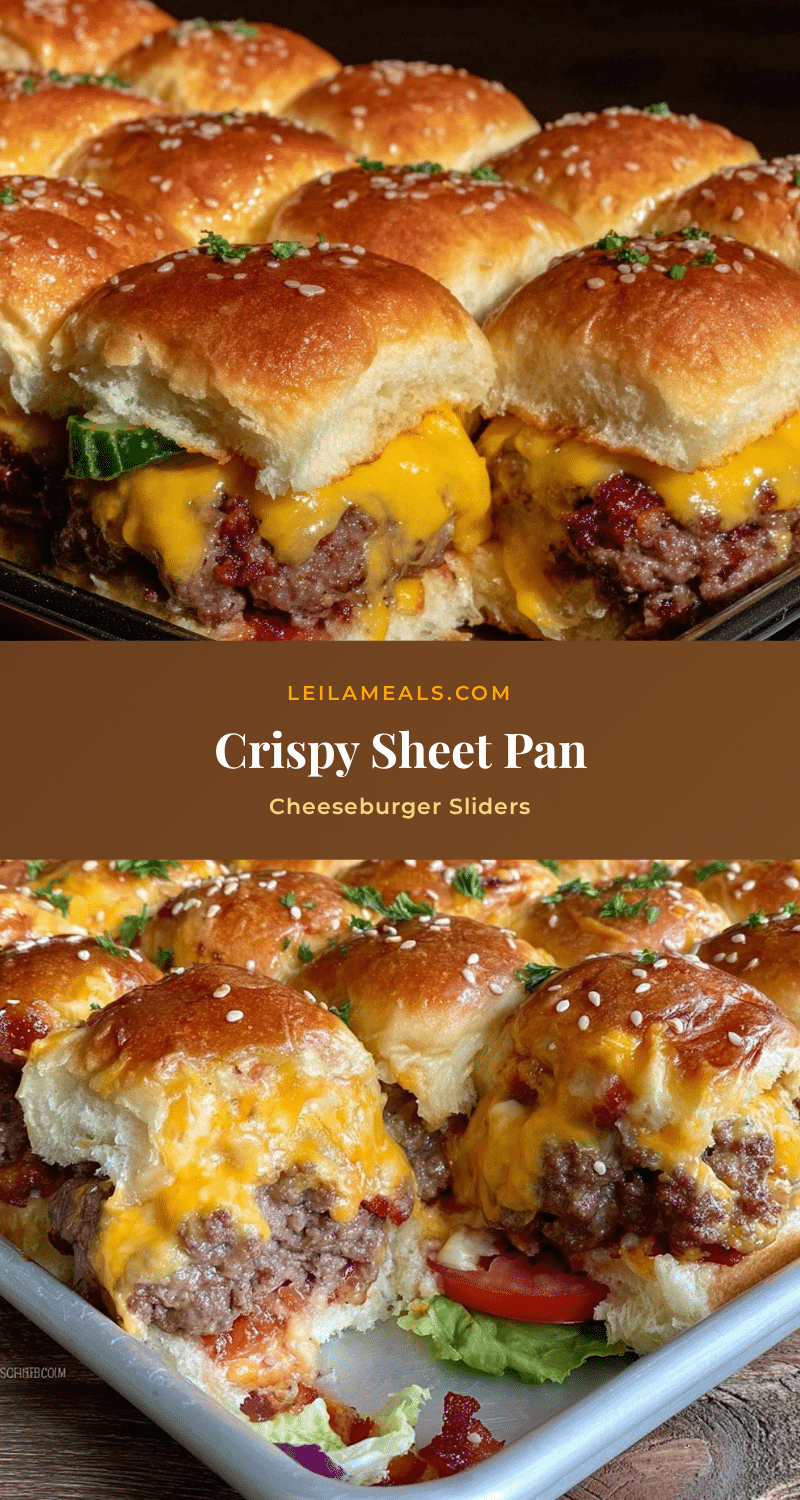 crispy sheet pan cheeseburger sliders recipe