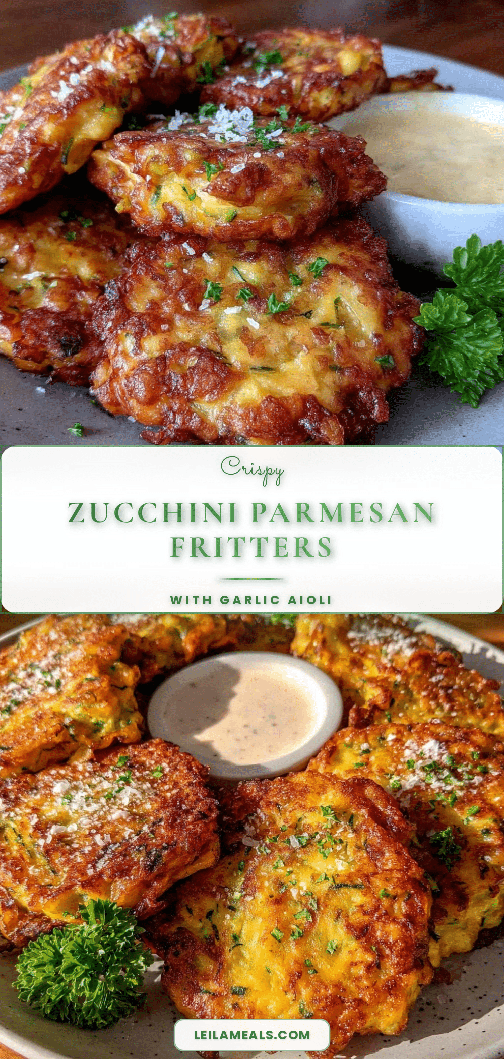 crispy zucchini parmesan fritters recipe