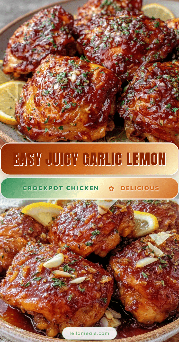 garlic lemon crockpot chicken thighs recipe