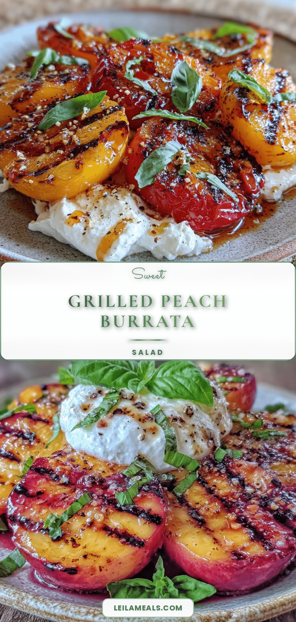 grilled peach burrata salad recipe