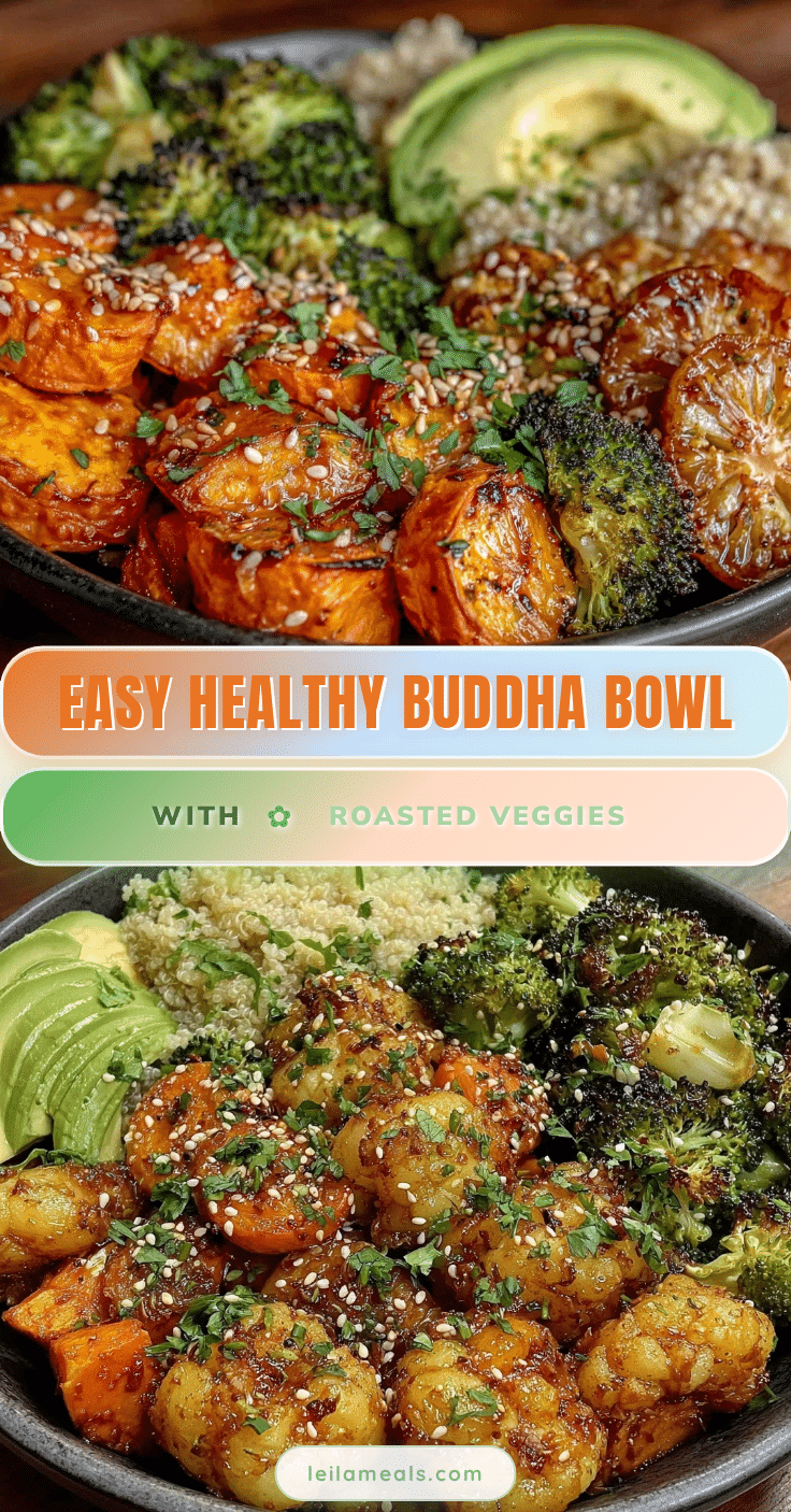 healthy Buddha bowl with roasted veggies recipe