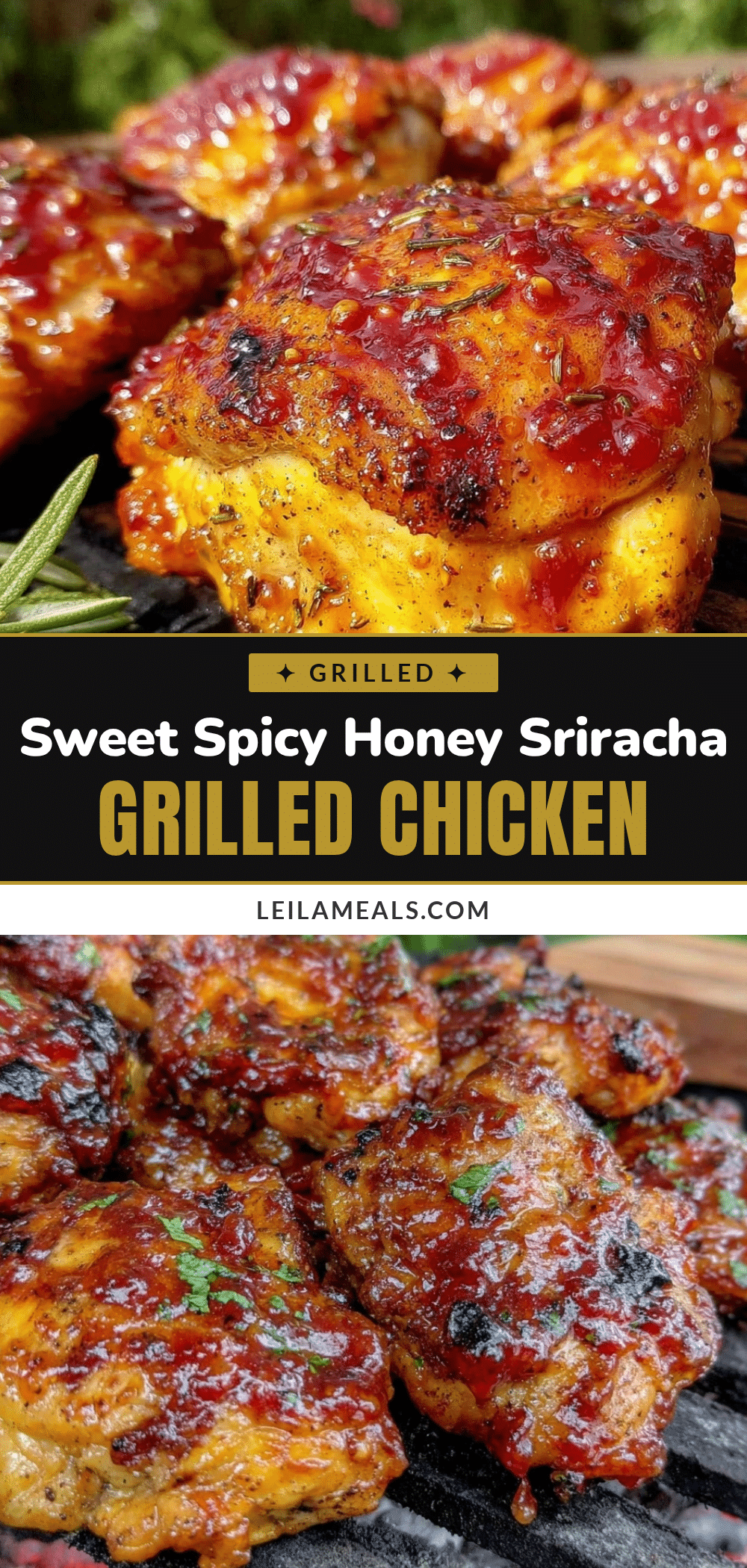 honey sriracha grilled chicken thighs recipe