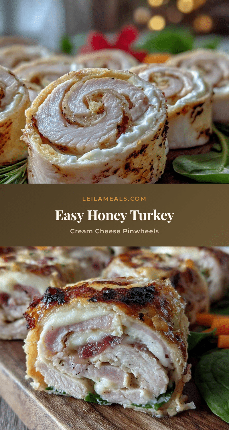honey turkey cream cheese pinwheel wraps recipe