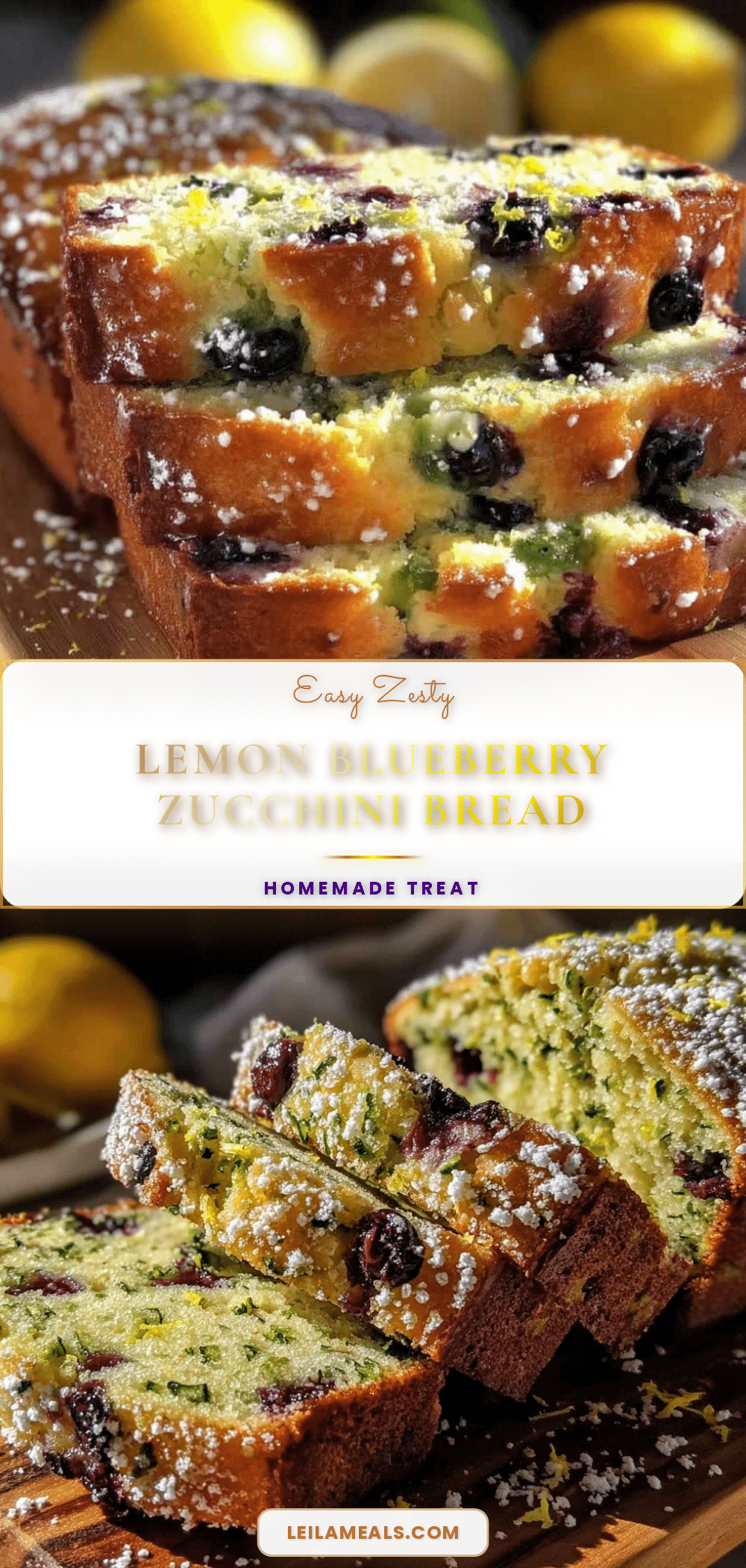 lemon blueberry zucchini bread recipe