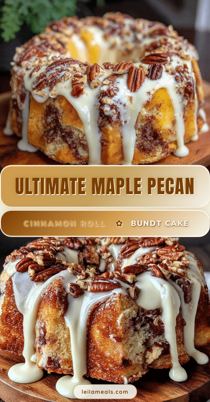maple pecan cinnamon roll bundt cake recipe