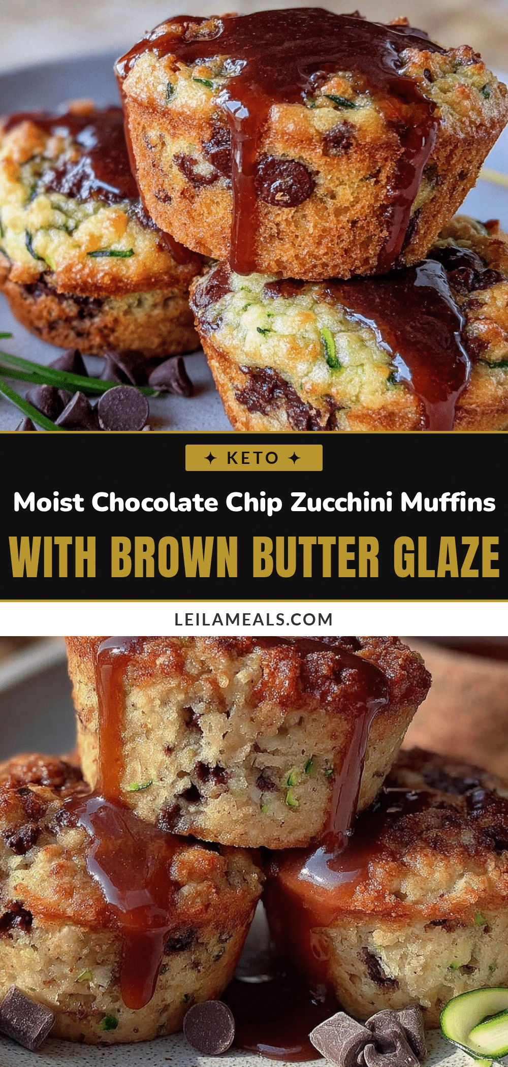 moist chocolate chip zucchini muffins recipe