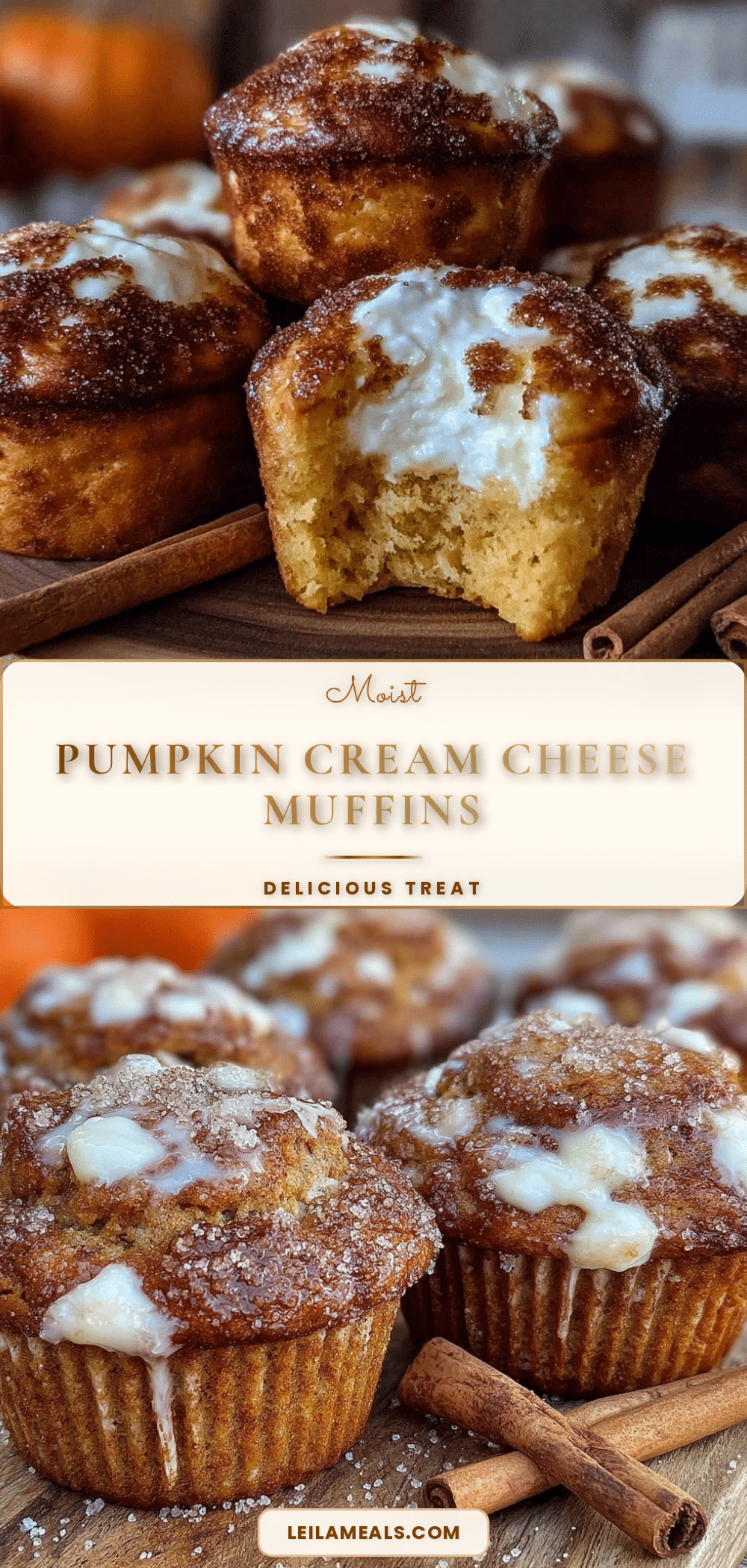 moist pumpkin cream cheese muffins recipe