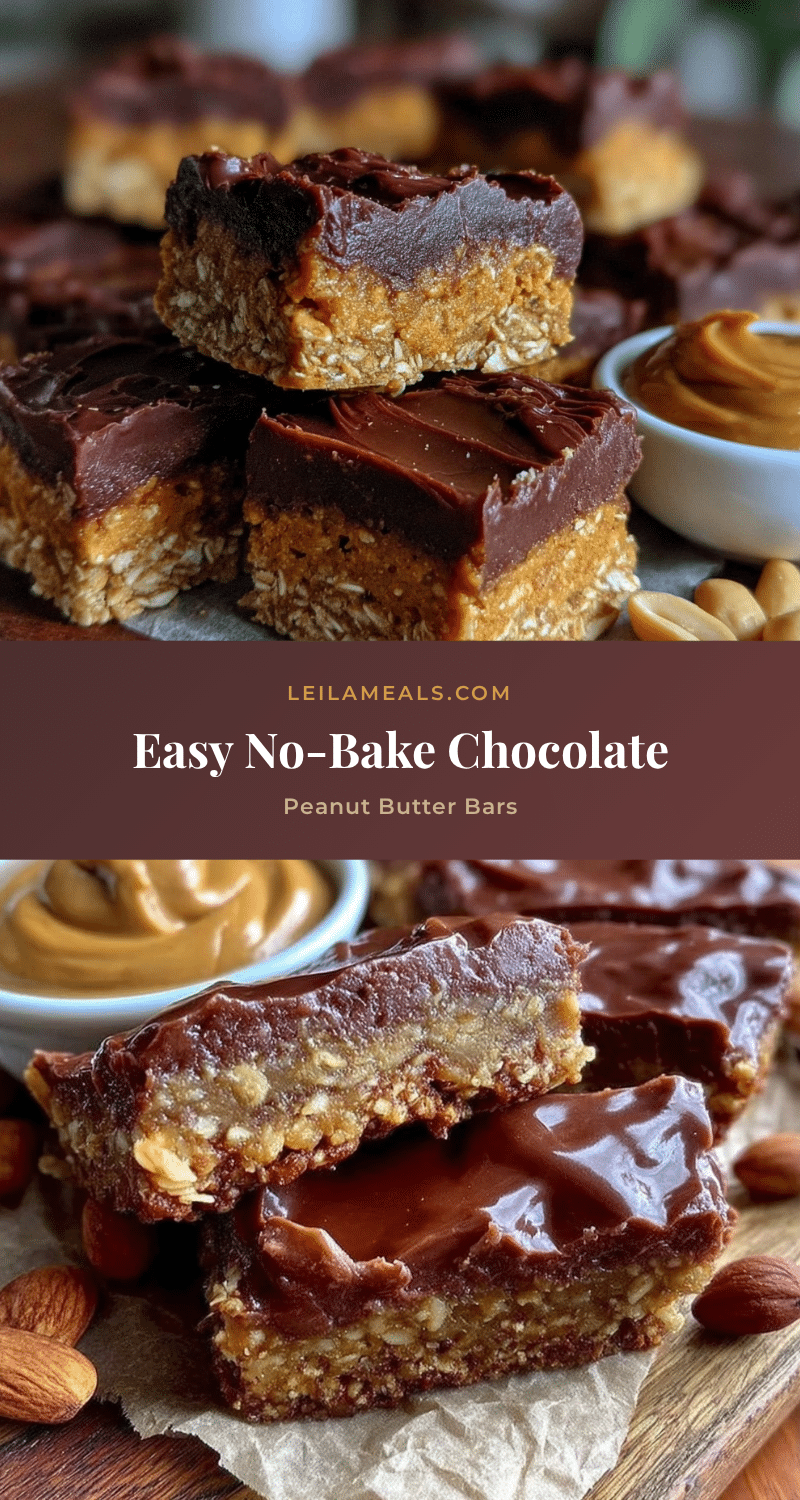no-bake chocolate peanut butter granola bars recipe