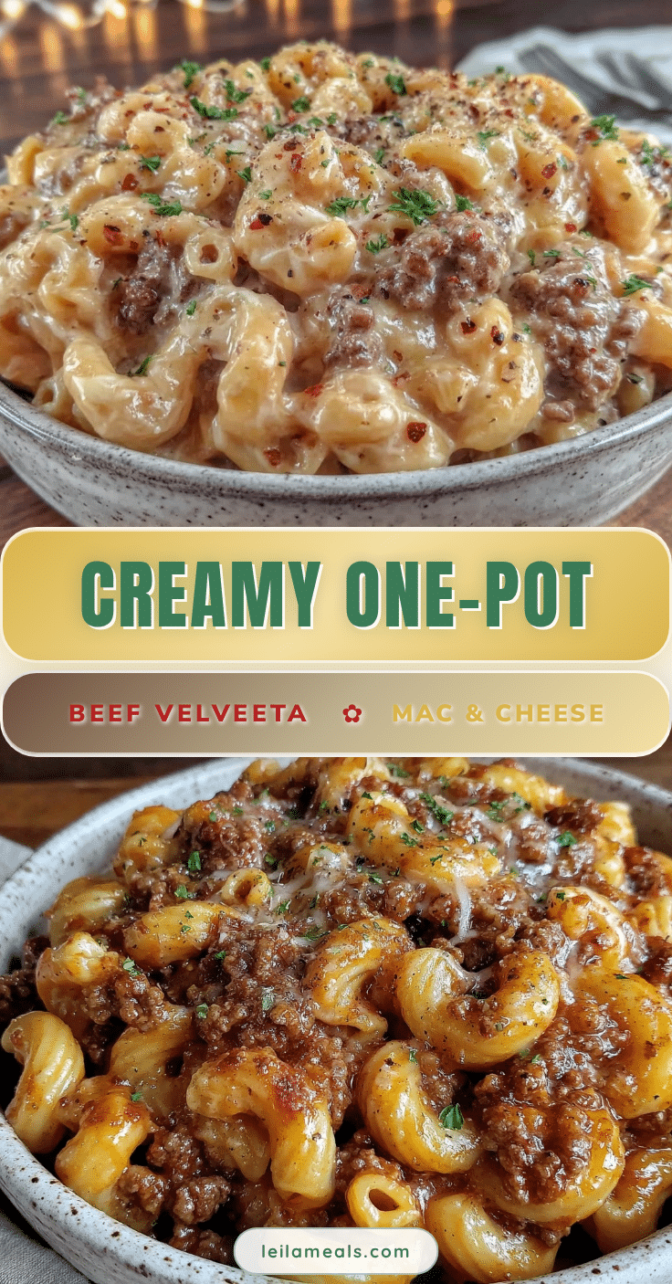 one-pot lazy beef velveeta mac and cheese recipe