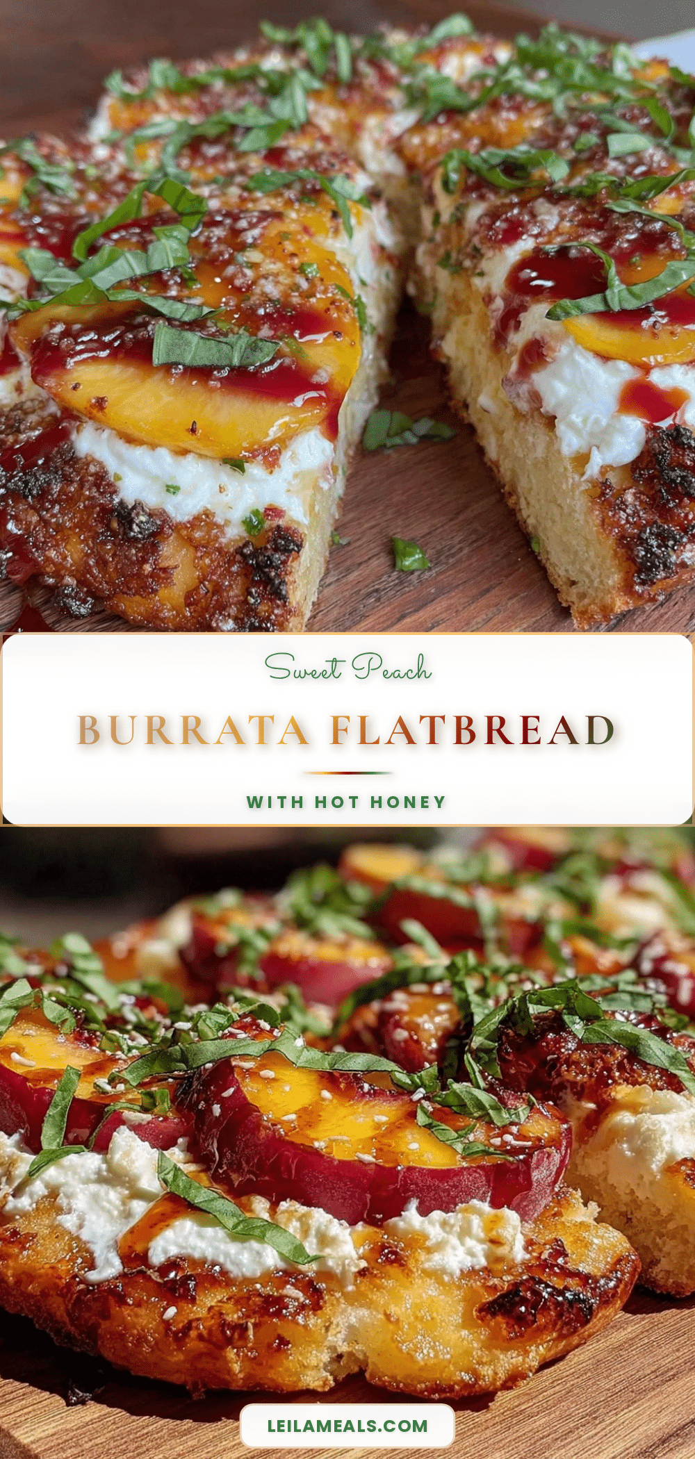 peach burrata flatbread recipe