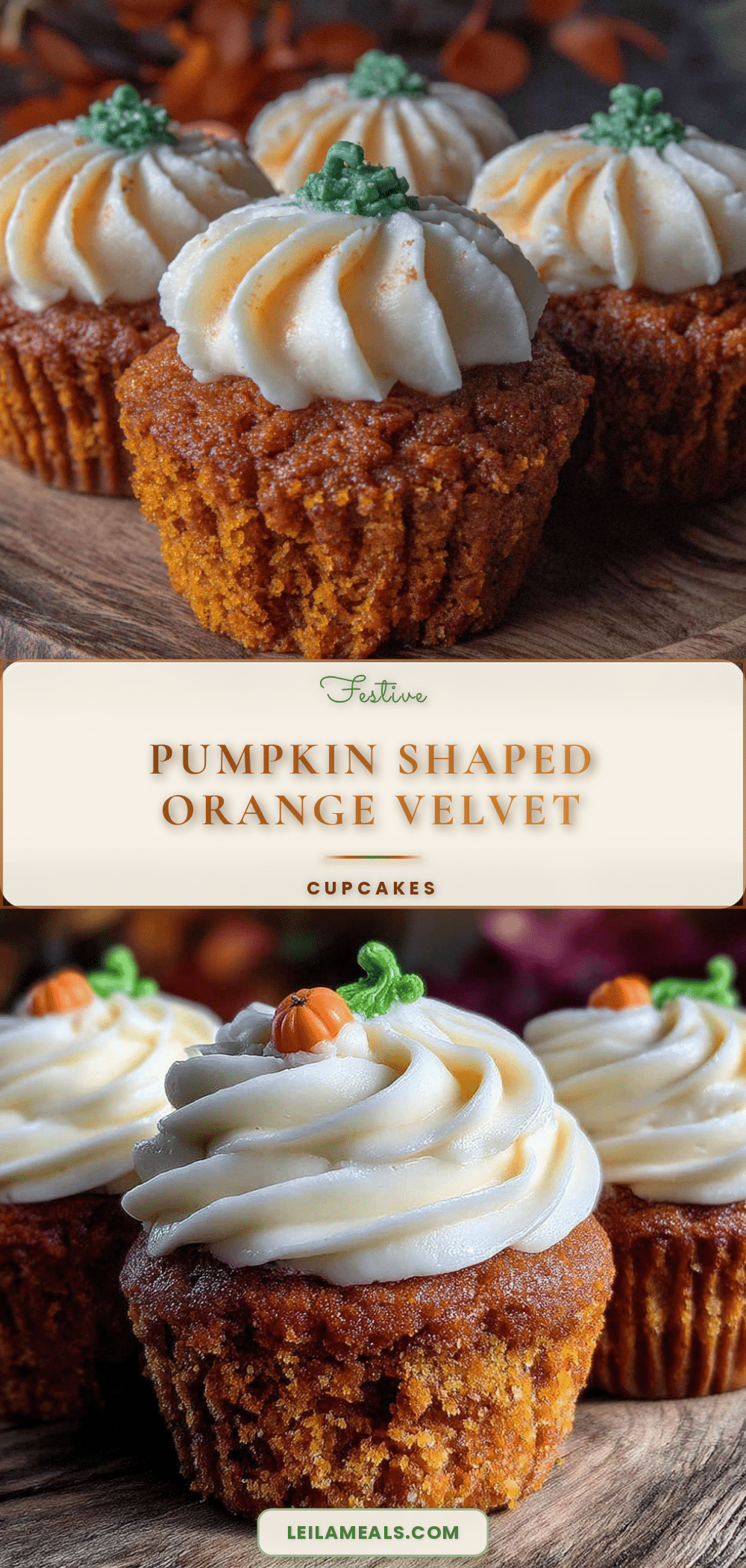 pumpkin shaped orange velvet cupcakes recipe