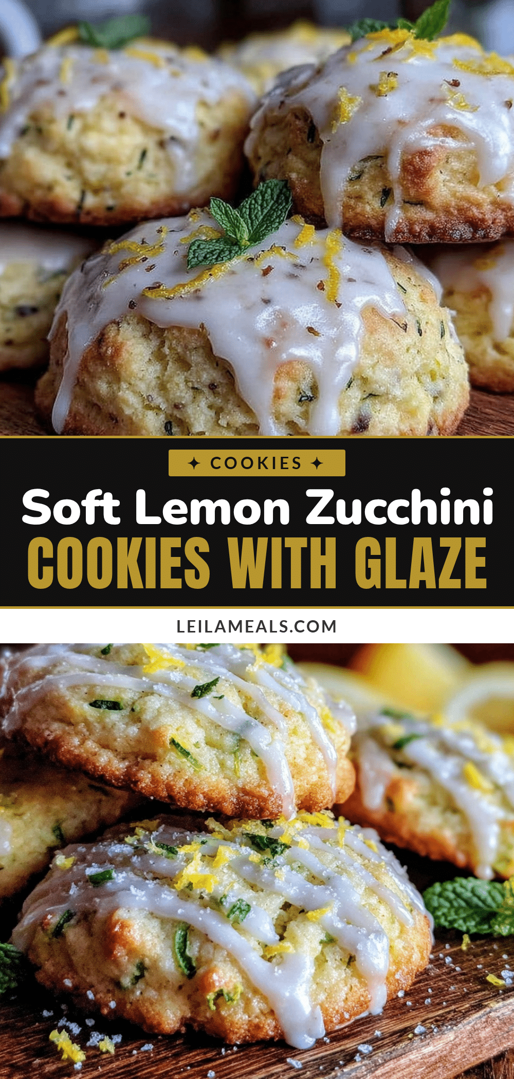 soft lemon zucchini cookies recipe