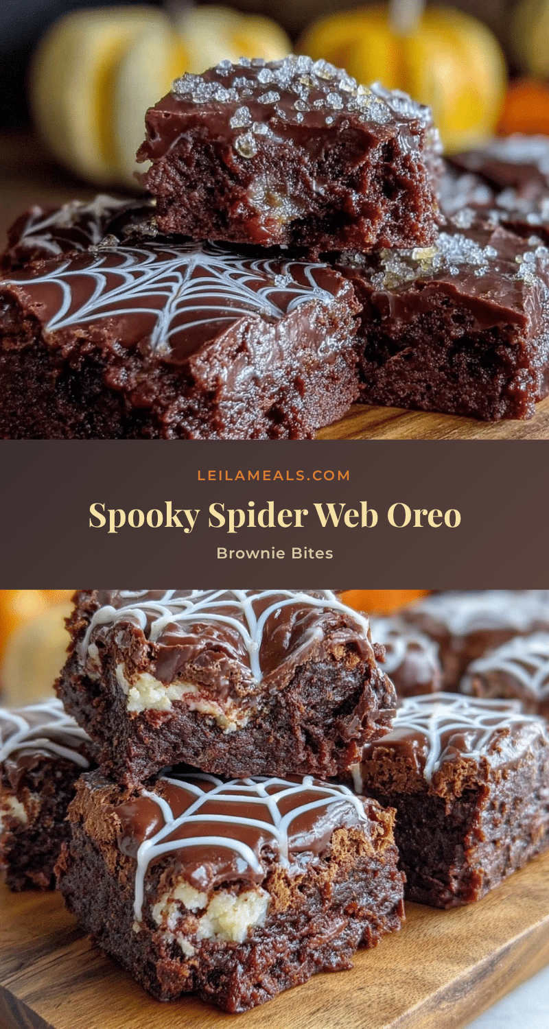 spider web Oreo brownie bites recipe