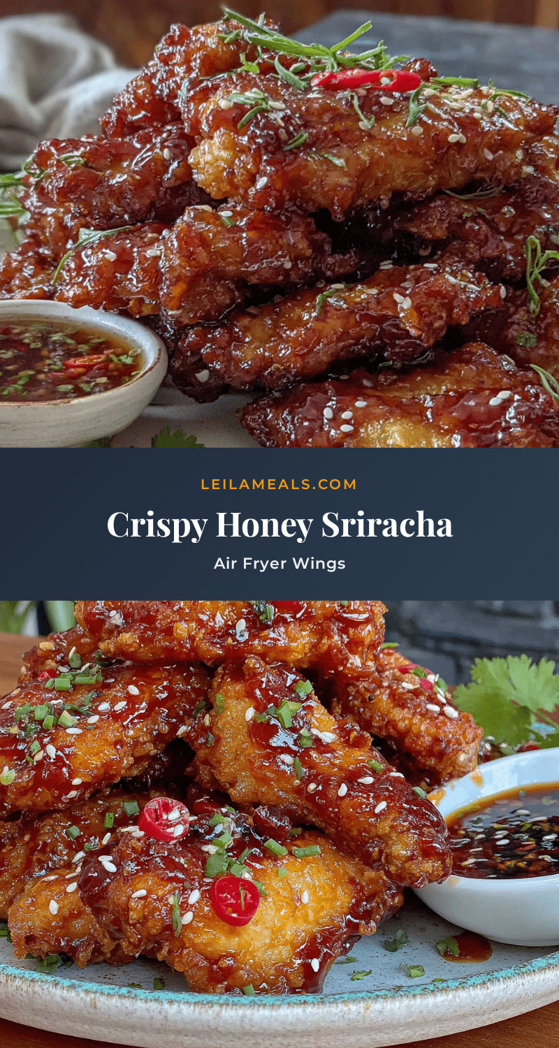 air fryer chicken wings with honey sriracha glaze recipe