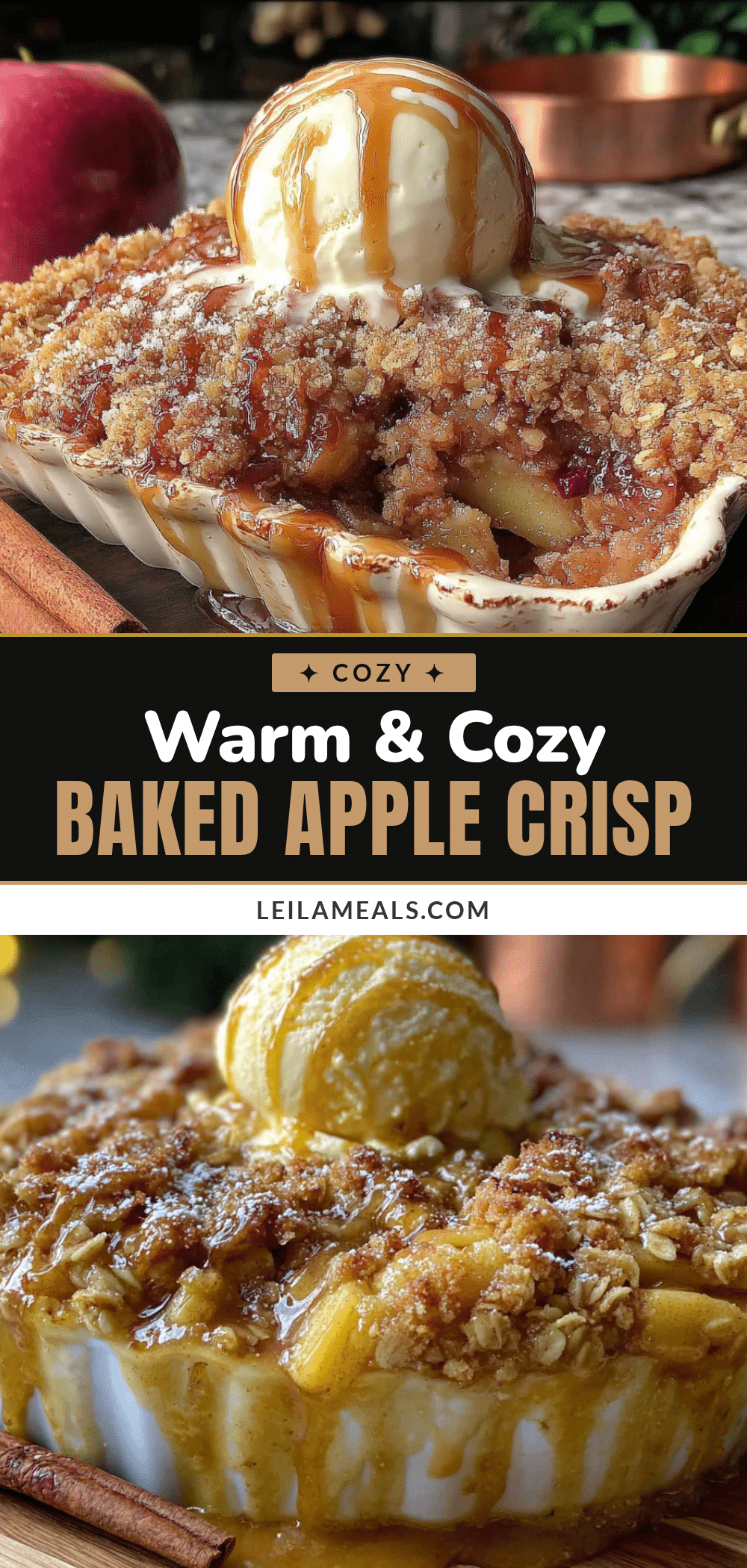 best easy baked apple crisp with oatmeal streusel recipe