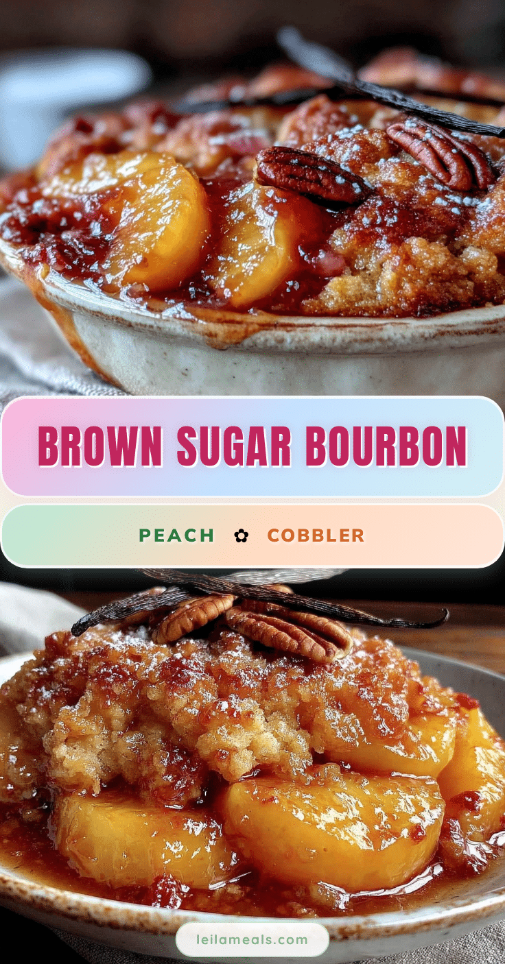 brown sugar bourbon peach cobbler recipe