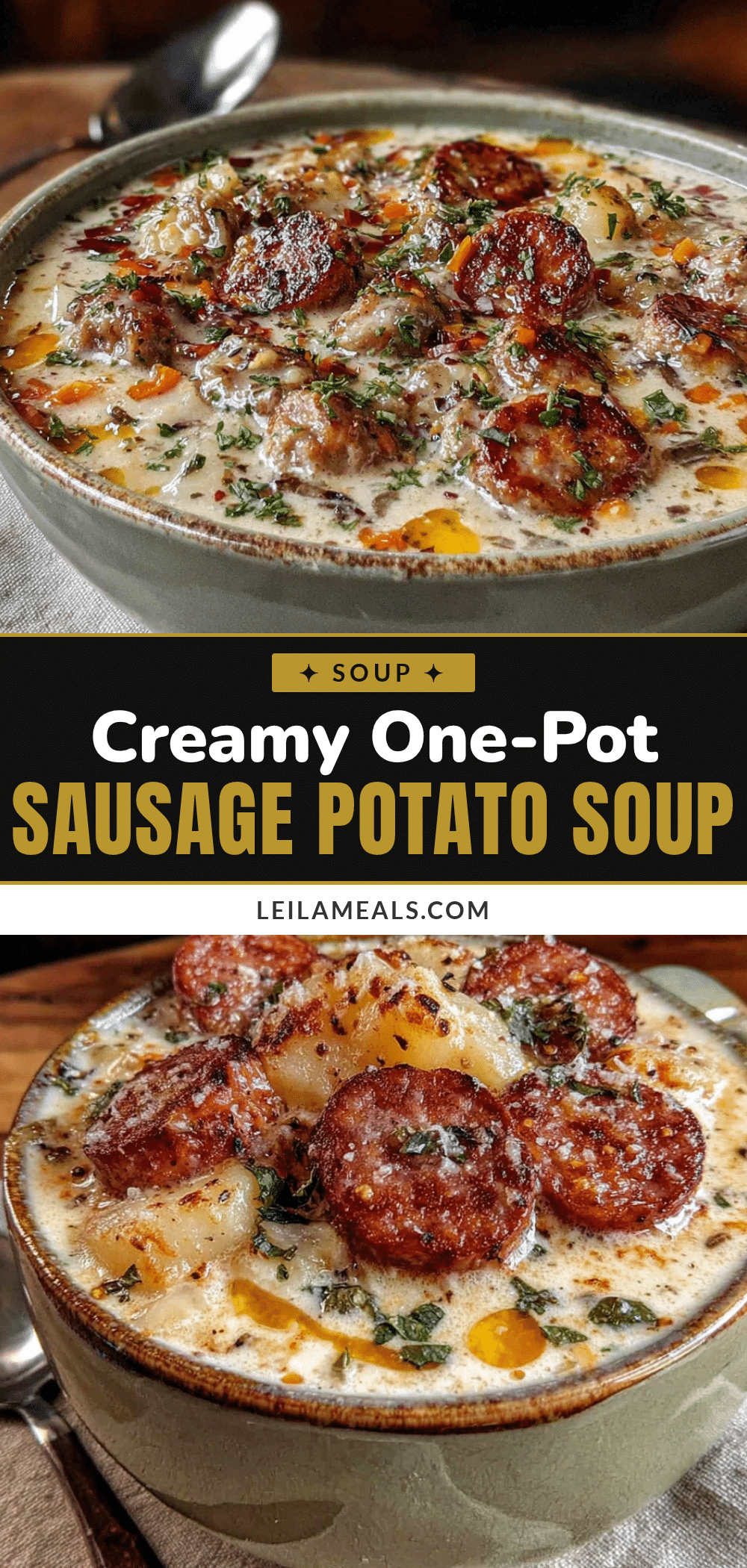 creamy one-pot sausage and potato soup recipe