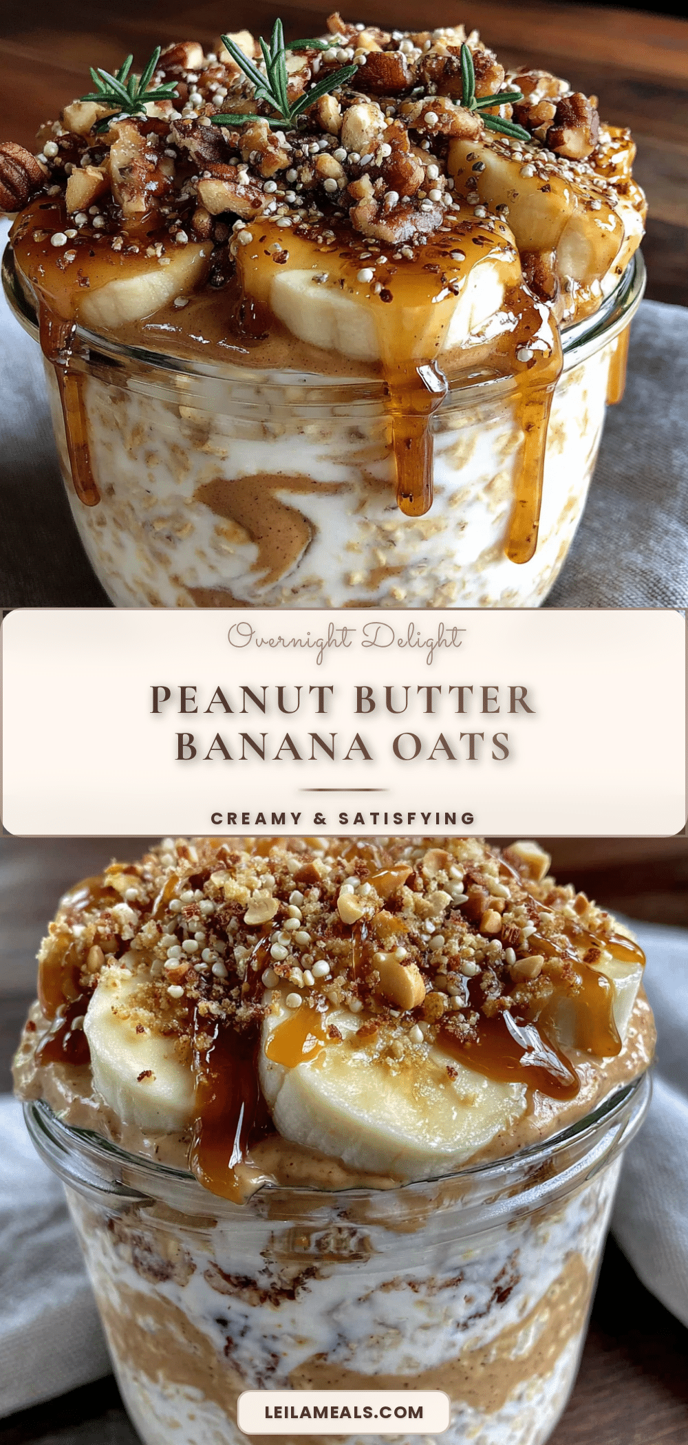 creamy overnight peanut butter banana oats recipe