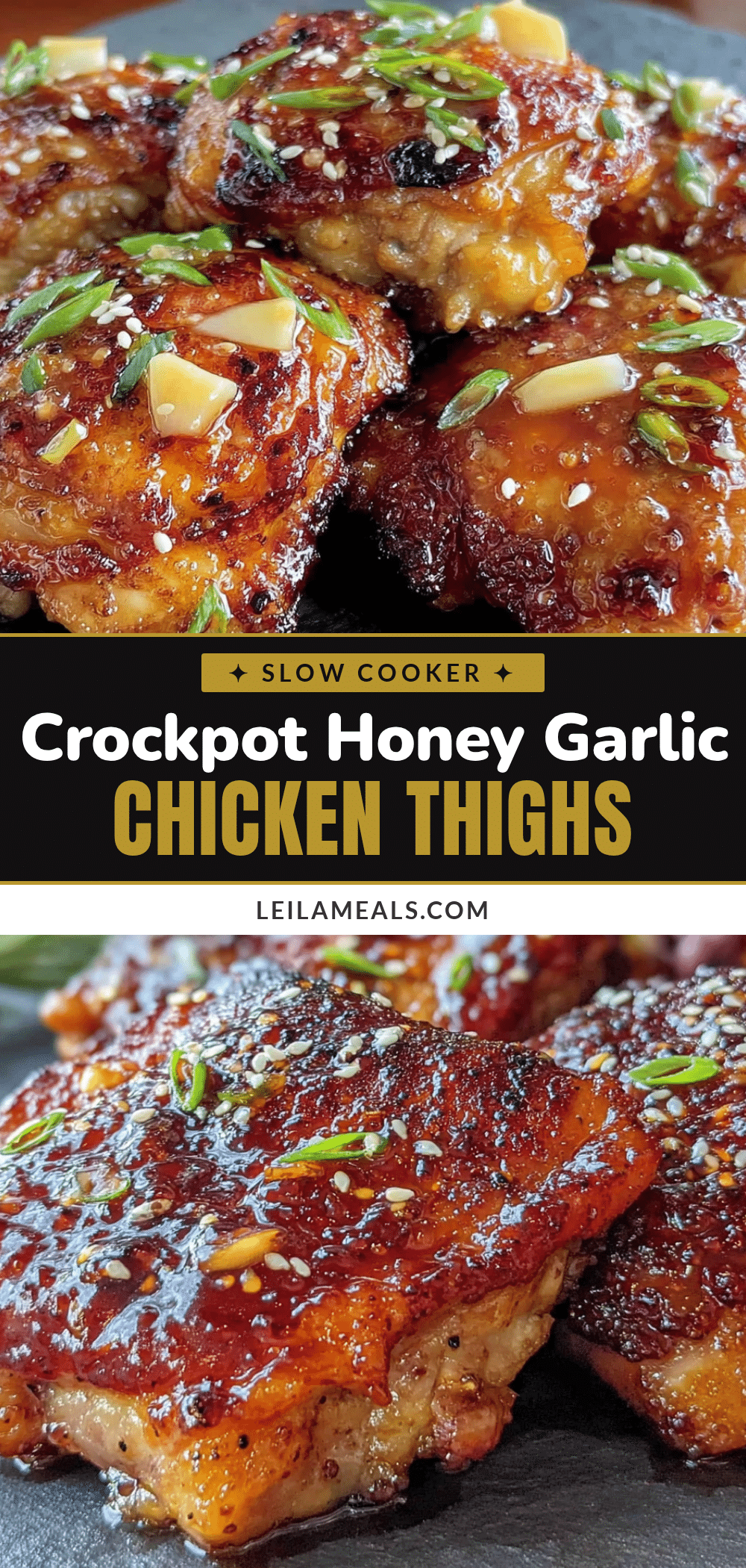 crockpot honey garlic chicken thighs recipe