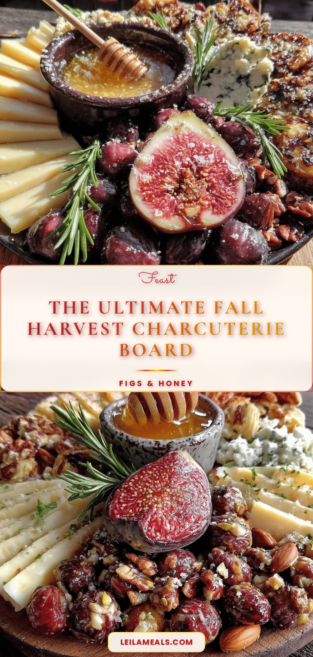 fall harvest charcuterie board with figs and honey recipe