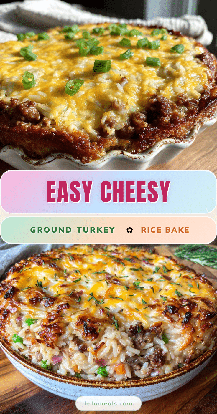 ground turkey rice casserole recipe