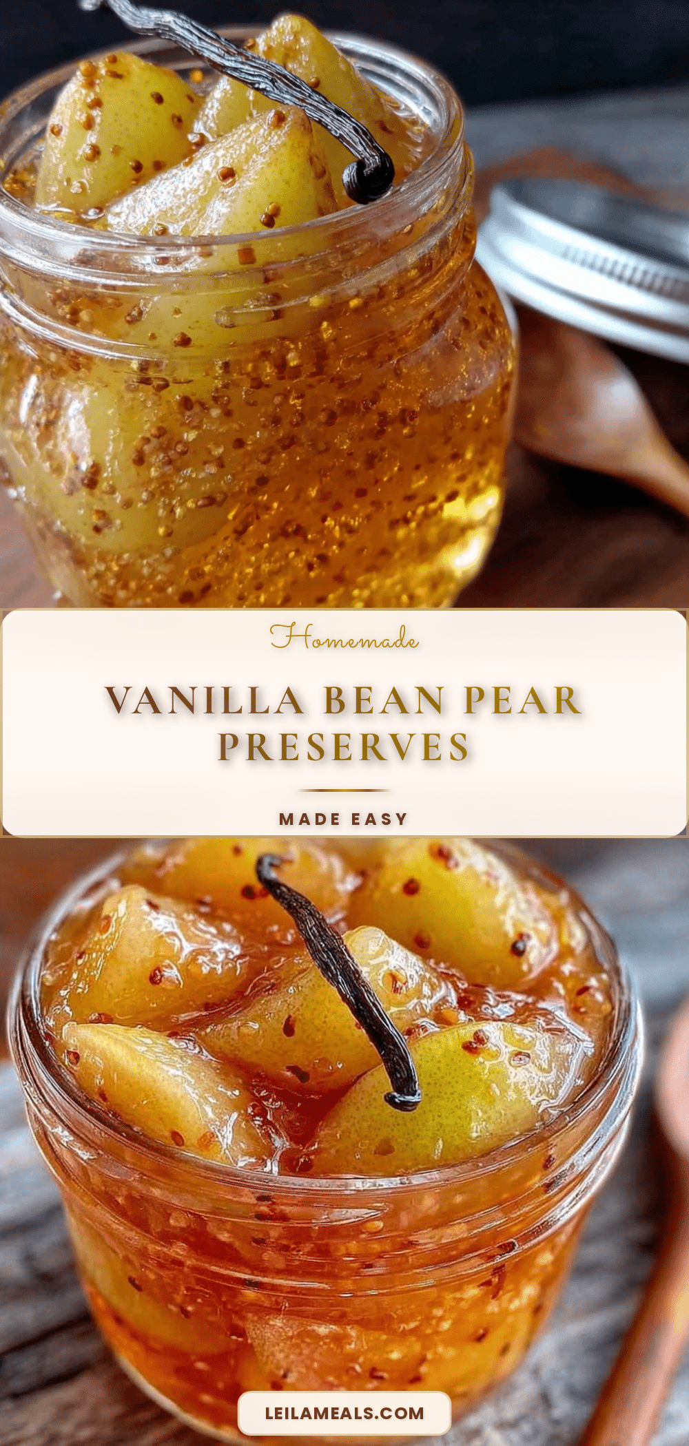 homemade vanilla bean pear preserves recipe