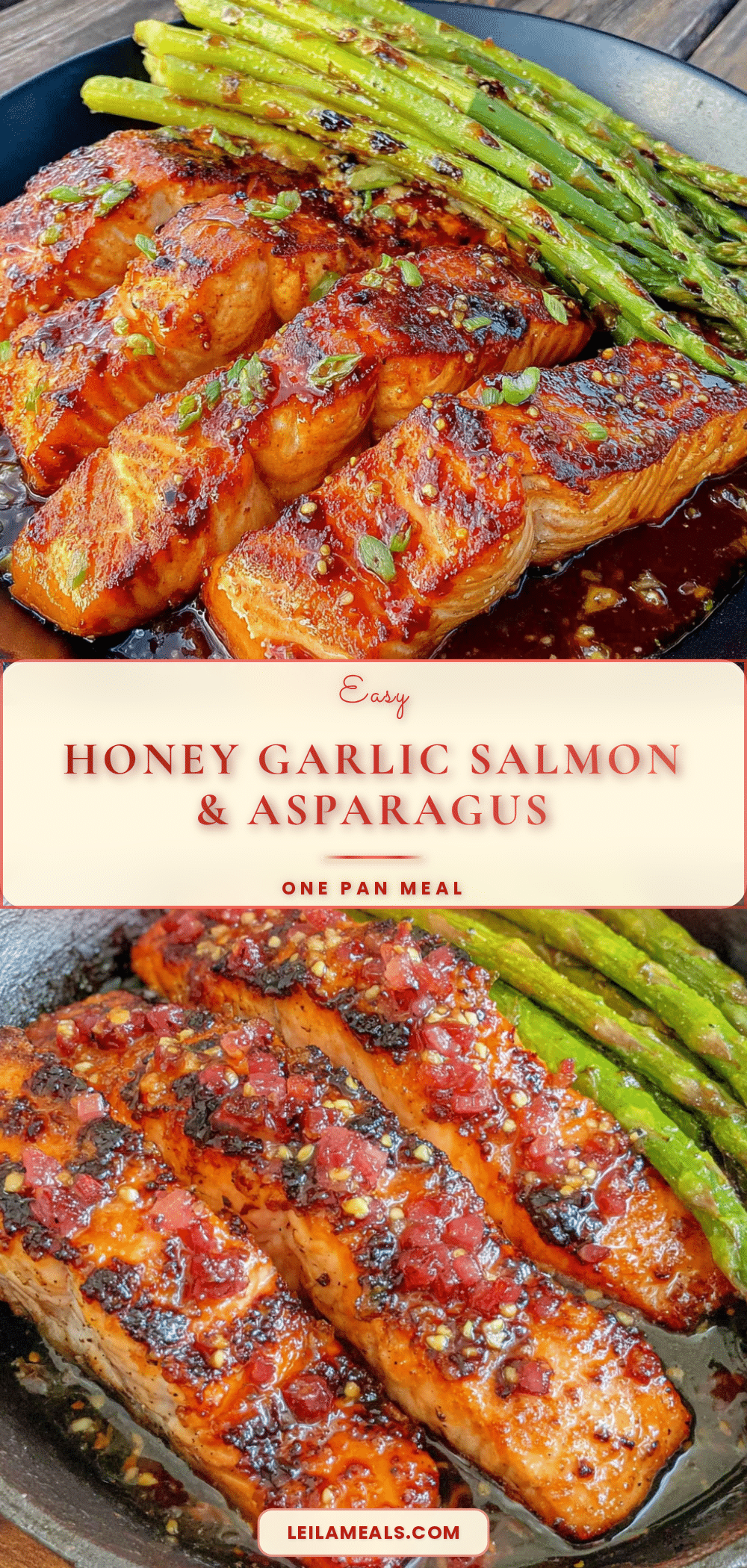 honey garlic salmon and asparagus recipe