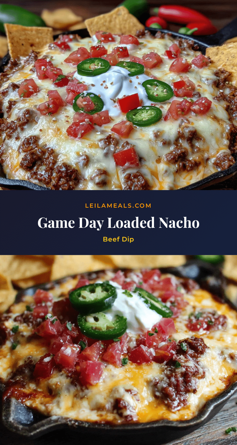loaded nacho beef dip recipe