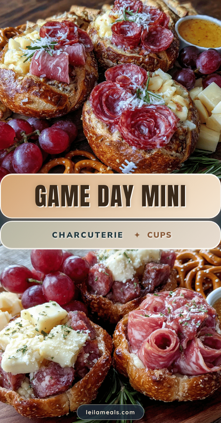 mini football charcuterie cups recipe