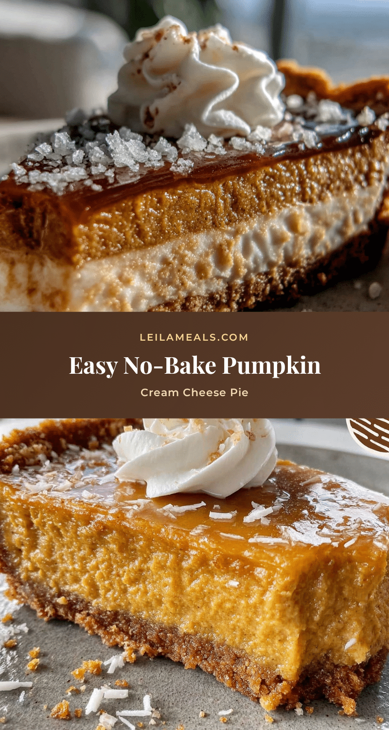 no-bake pumpkin pie with cream cheese layer recipe