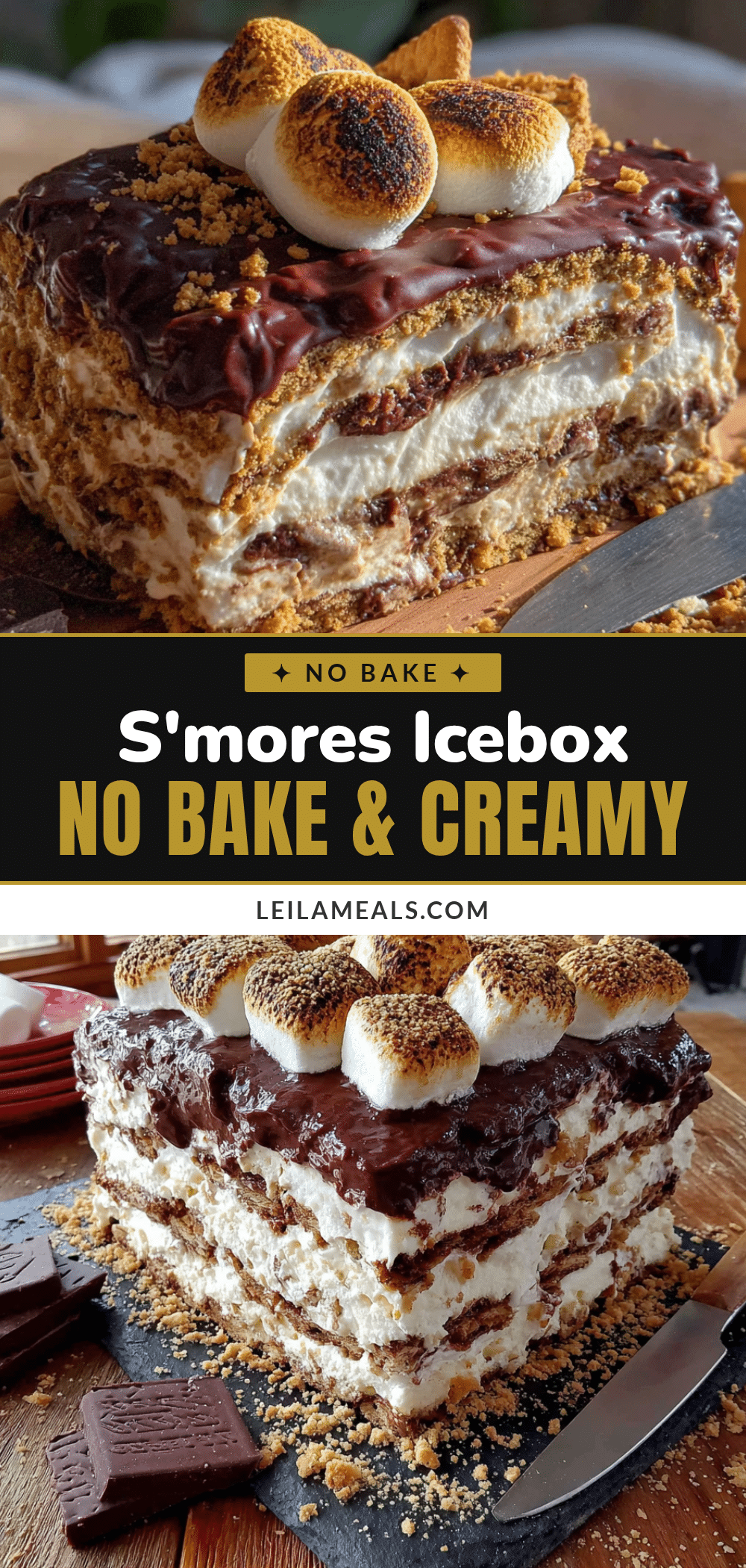 no-bake smores icebox cake recipe