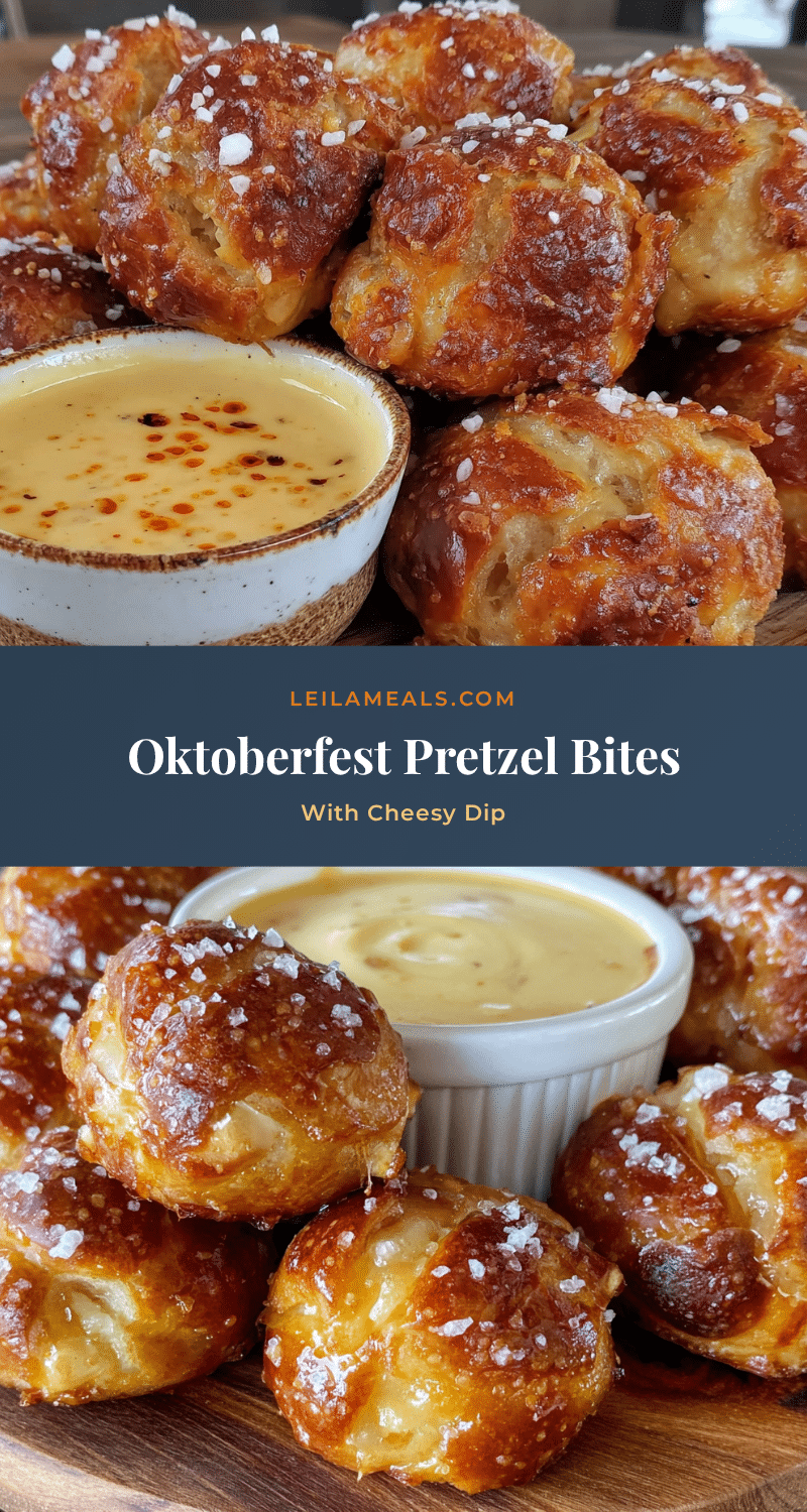 oktoberfest pretzel bites with beer cheese dip recipe