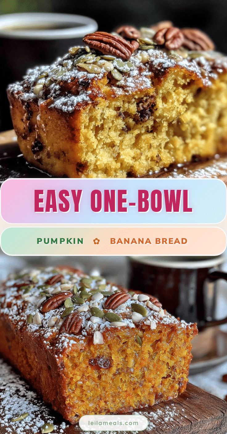 one-bowl pumpkin banana bread recipe