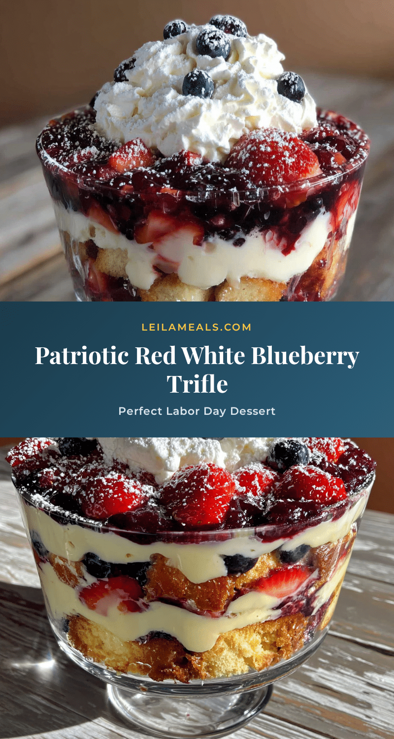 patriotic red white and blueberry trifle recipe