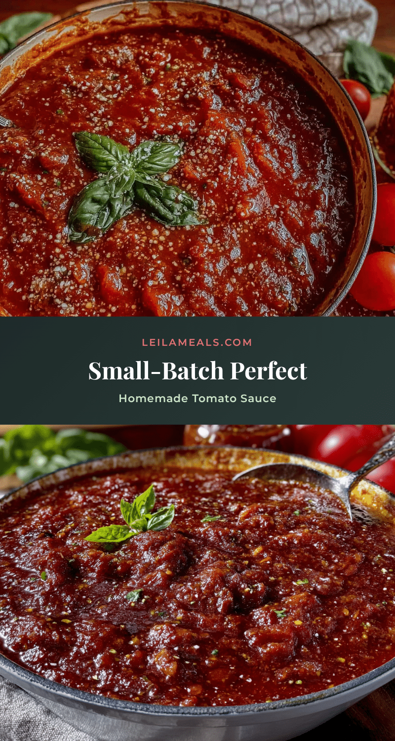 small-batch homemade tomato canning sauce recipe