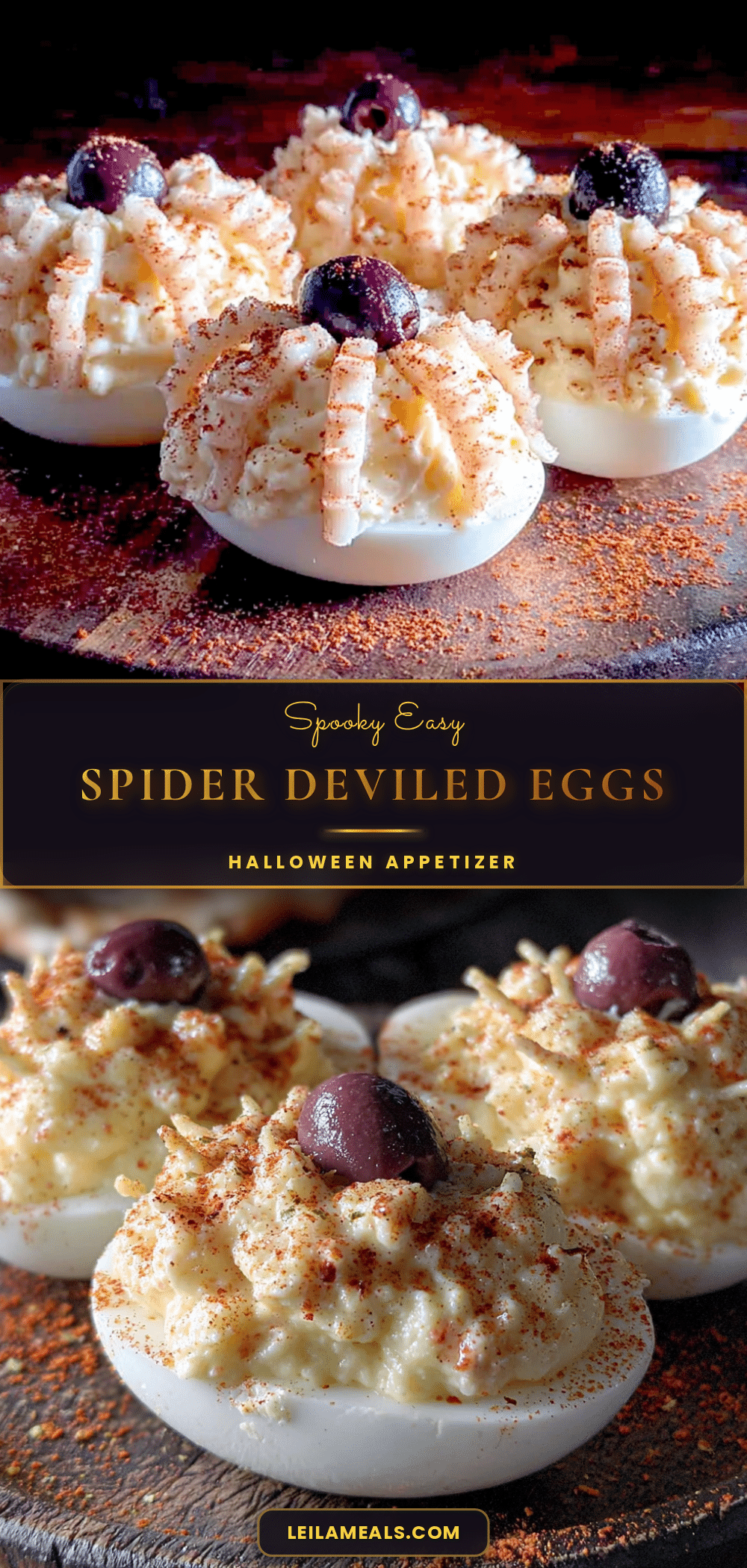 spider deviled eggs recipe