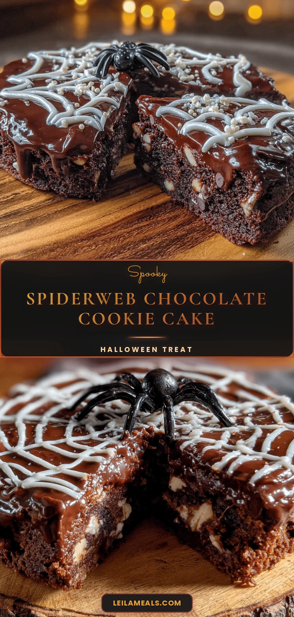 spiderweb halloween cookie cake recipe