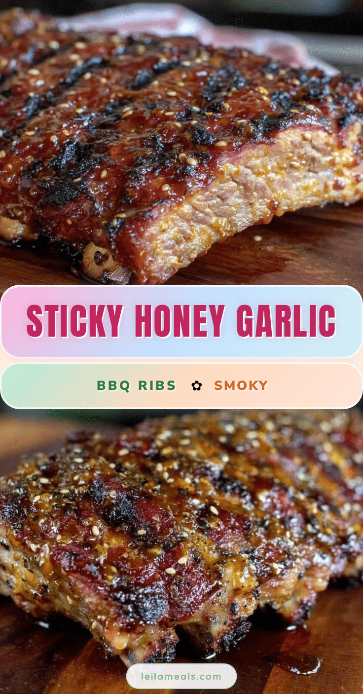 sticky honey garlic glazed bbq ribs recipe